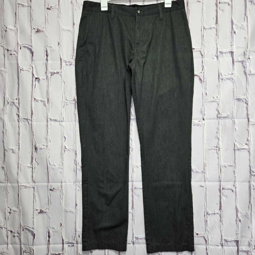 Volcom Frickin Modern Stretch Chino Pants Men Charcoal Grey Heather Straight Leg